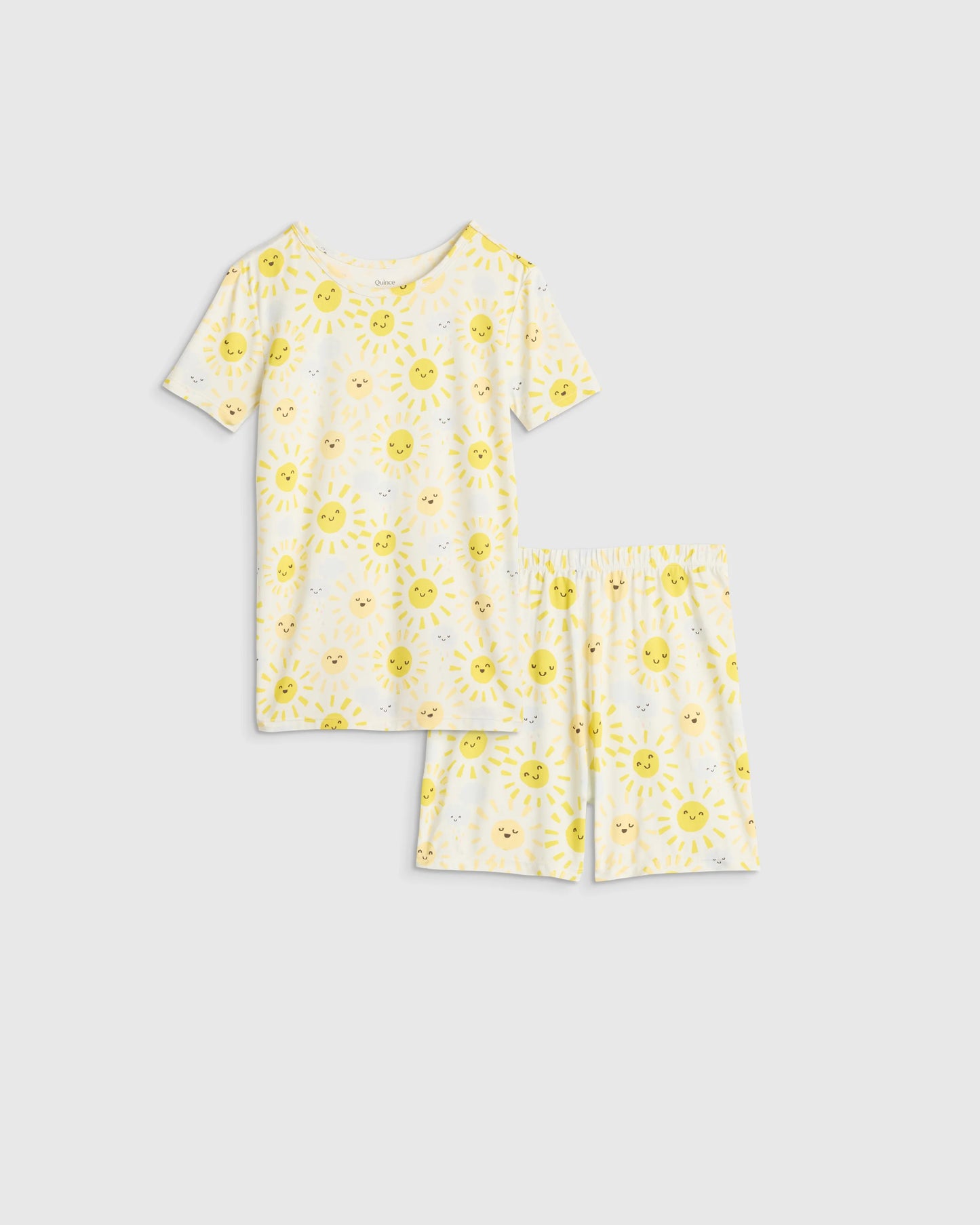 Bamboo Short Sleeve and Shorts Pajama Set - 6 / Lavender Hearts