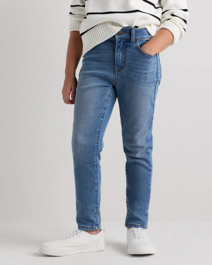 Girls Stretch Skinny Jeans - 6 / Medium Wash
