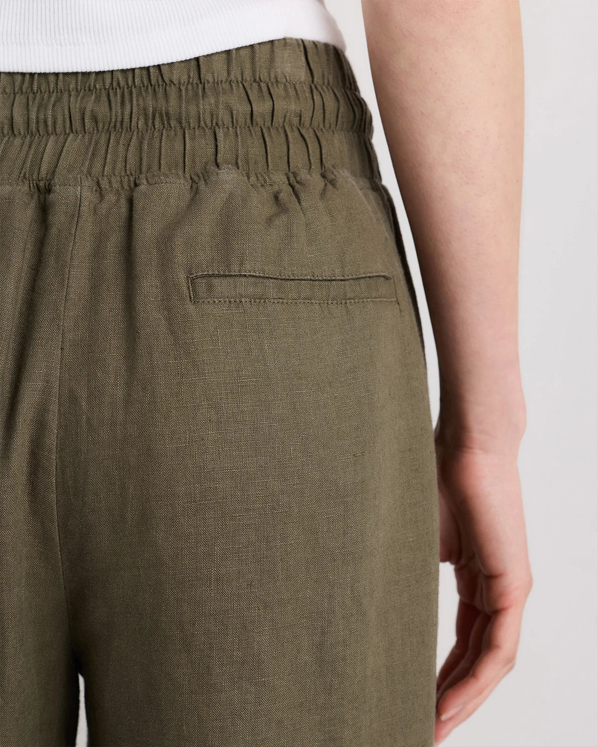 100% European Linen Wide Leg Pants - XS / Flax
