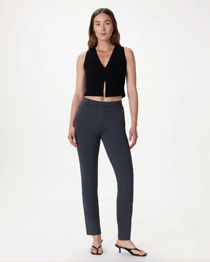 Ultra-Stretch Ponte Straight Leg Pants - XS / Morel Grey