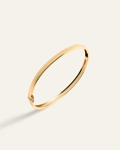 14K Gold Bold Bangle - 6" / Yellow Gold