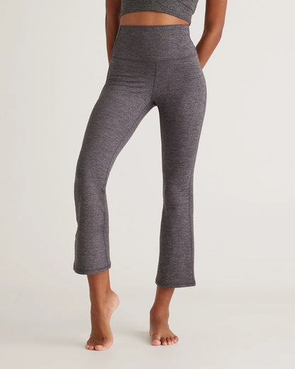 Ultra-Soft Cropped Bootcut Pants - XS / Heather Black