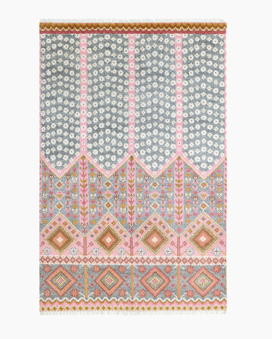 Mazi Hand-Knotted Wool Rug - 5' x 8' / Pink