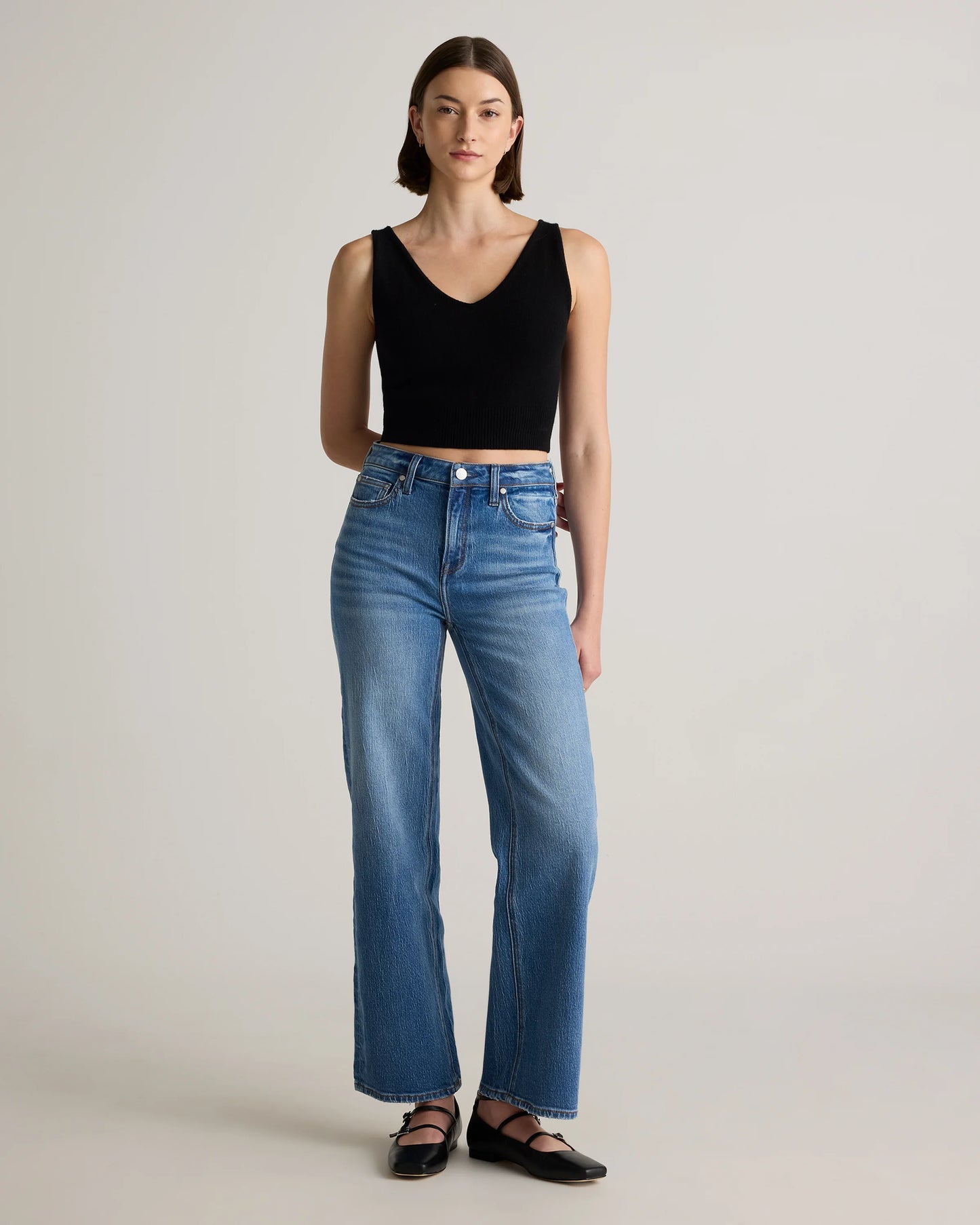 Bella Stretch Relaxed Straight Jeans - 24 / Atlantic Blue