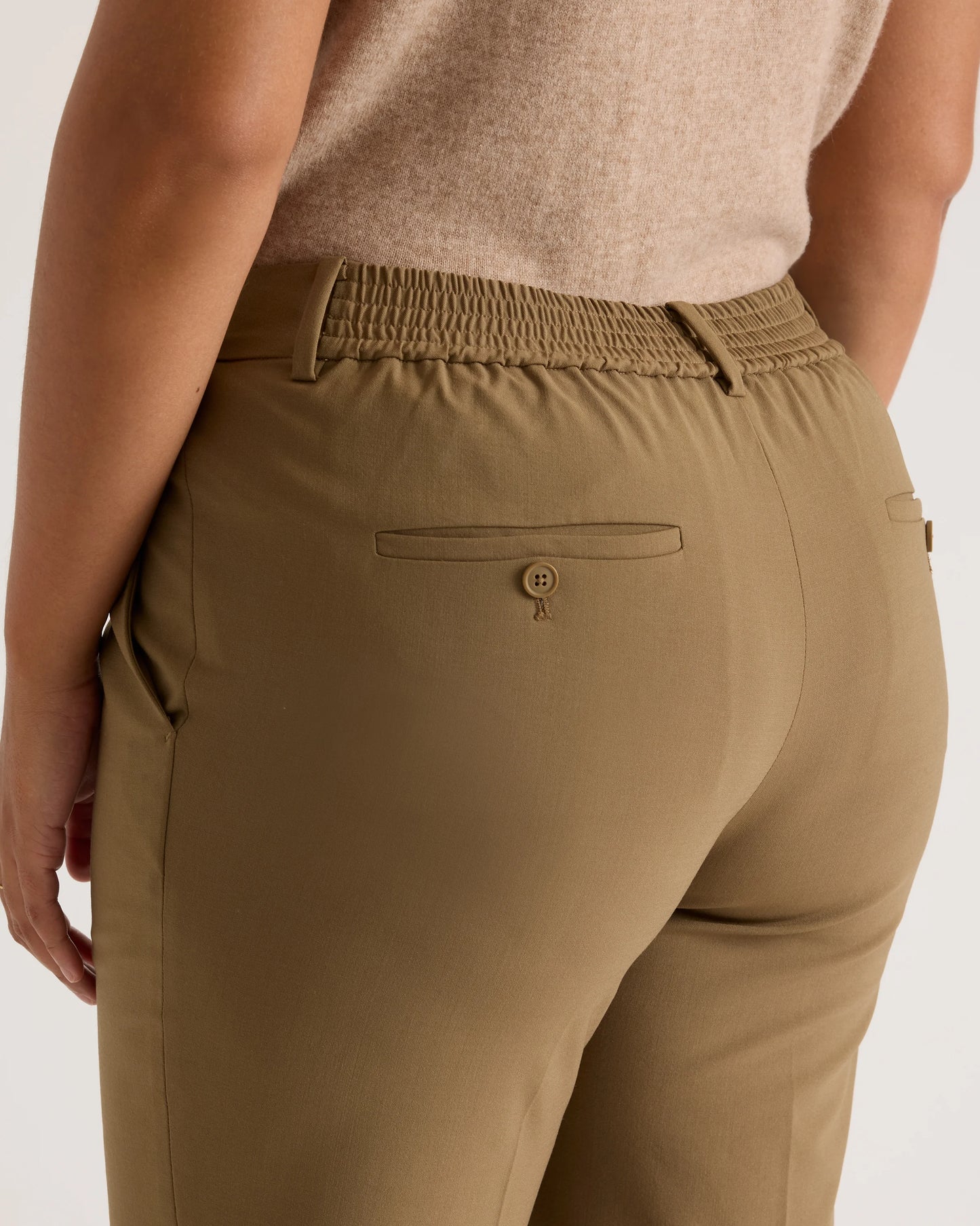 Italian Wool Slim Leg Ankle Pants - 0 / Grey Melange
