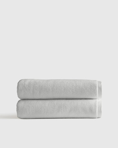 Plush Organic Turkish Cotton Bath Sheet (Set of 2) - One Size / White