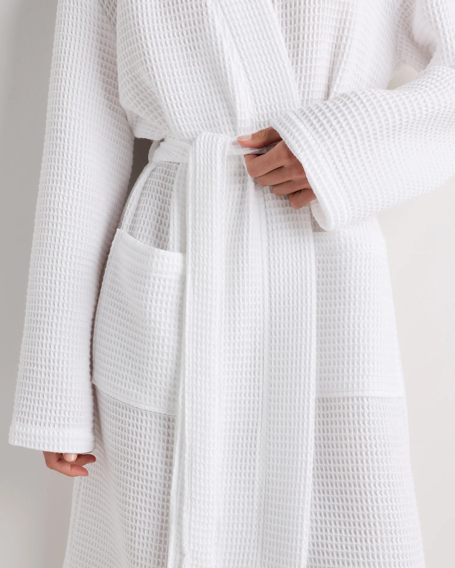 Organic Turkish Waffle Robe - XS / White
