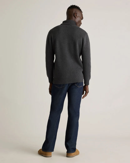 100% Organic Cotton Turtleneck Sweater - S / Charcoal