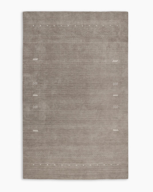 Indie Hand-Loomed Wool Rug - 5' x 8' / Taupe