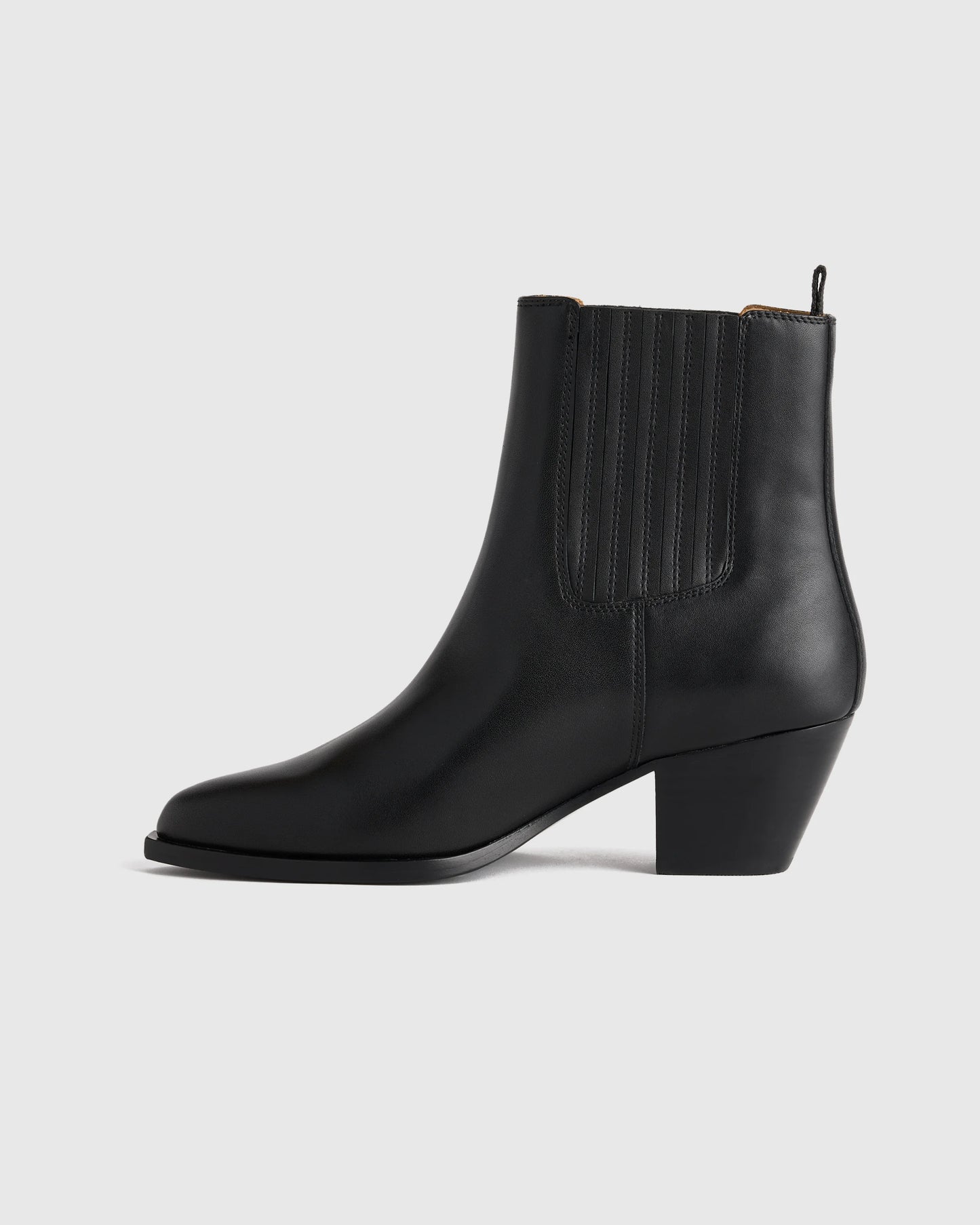Italian Leather Western Chelsea Ankle Boot - 5 / Coffee Bean