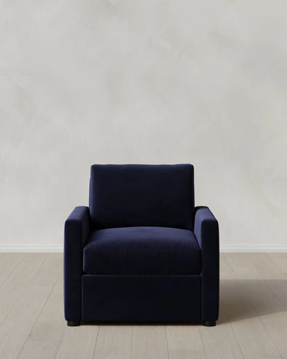 Brennan Accent Chair in Performance Velvet - One Size / Pine
