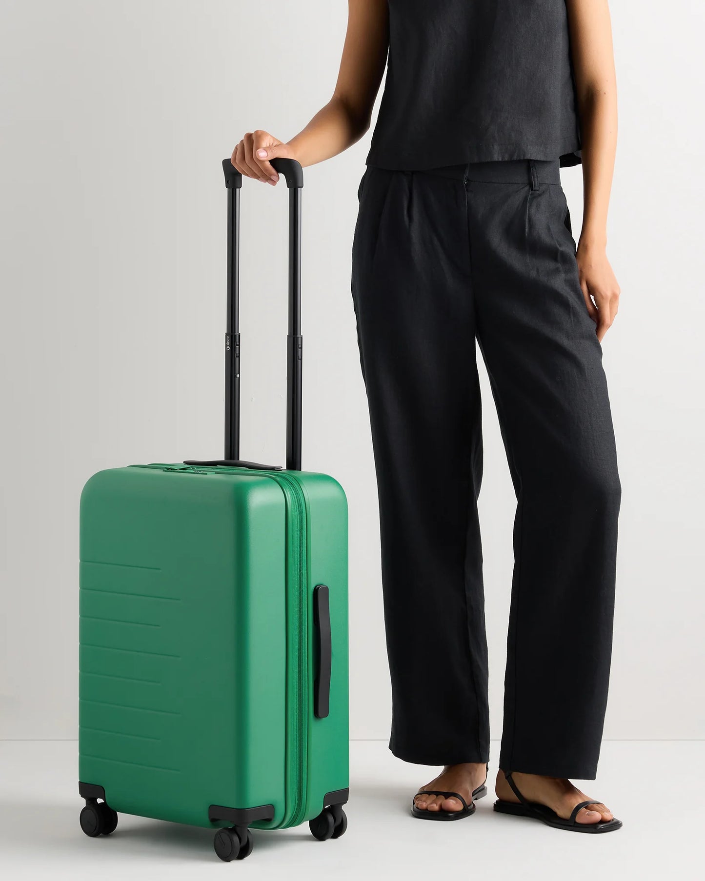 Expandable Carry-On Suitcase - One Size / Dark Green