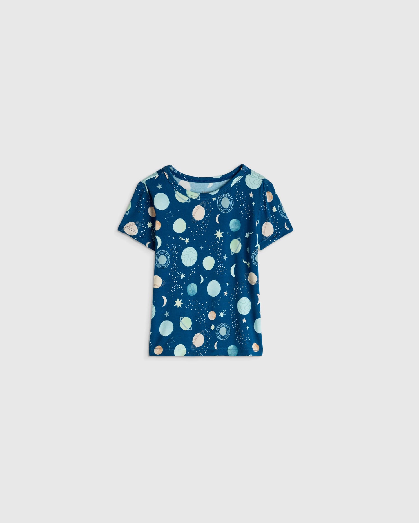 Bamboo Short Sleeve and Shorts Pajama Set - 12-18M / Lavender Hearts
