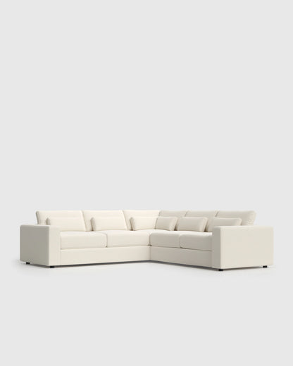 Ashford Deep Seat L Sectional in Performance Chenille Linen Blend - 119x119 / Sorrell