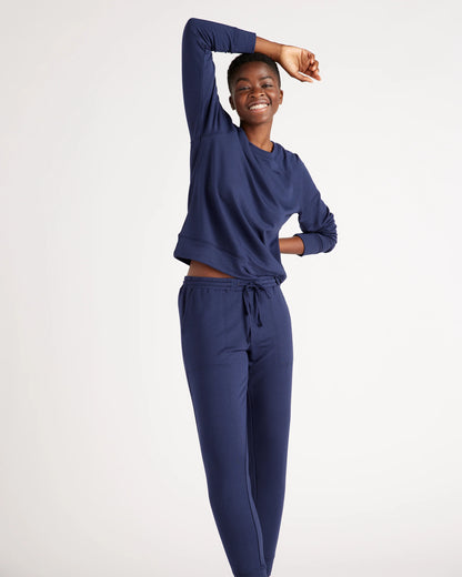 SuperSoft Fleece Crew - XS / Smoked Thyme Green