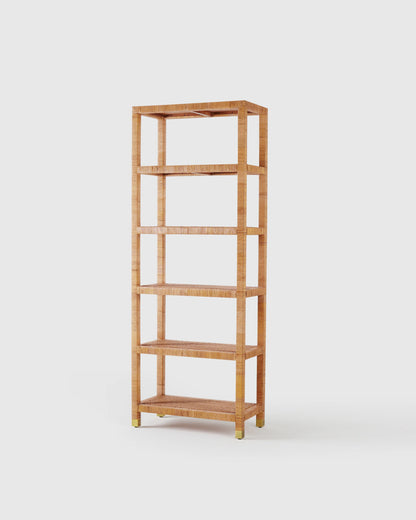 Handwoven Rattan Bookcase - One Size / Natural