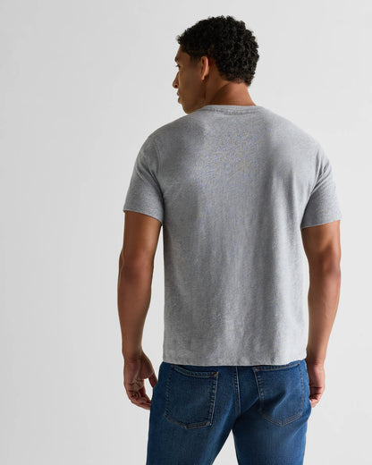 100% Organic Cotton Slub Crewneck Tee - S / Heather Grey