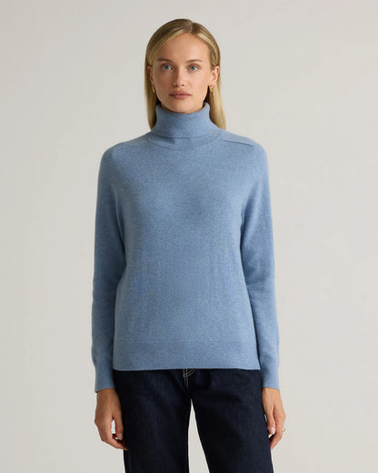 Mongolian Cashmere Turtleneck Sweater - XS / Heather Grey