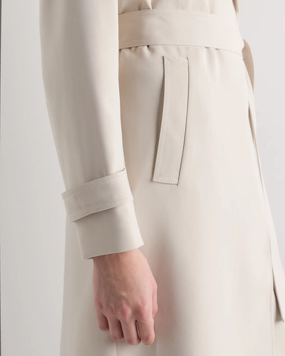 Stretch Crepe Trench Coat - XS / Olive