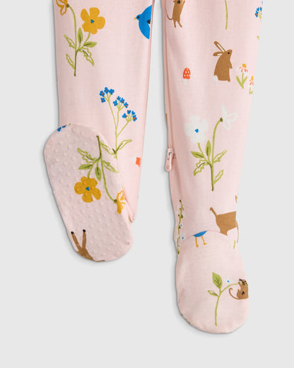 100% Organic Cotton Footie Pajama - 0-3M / Vehicles
