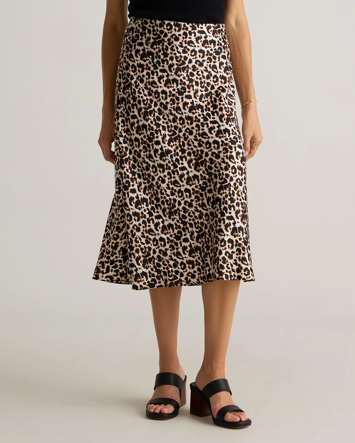 100% Washable Silk Skirt - XS / Champagne