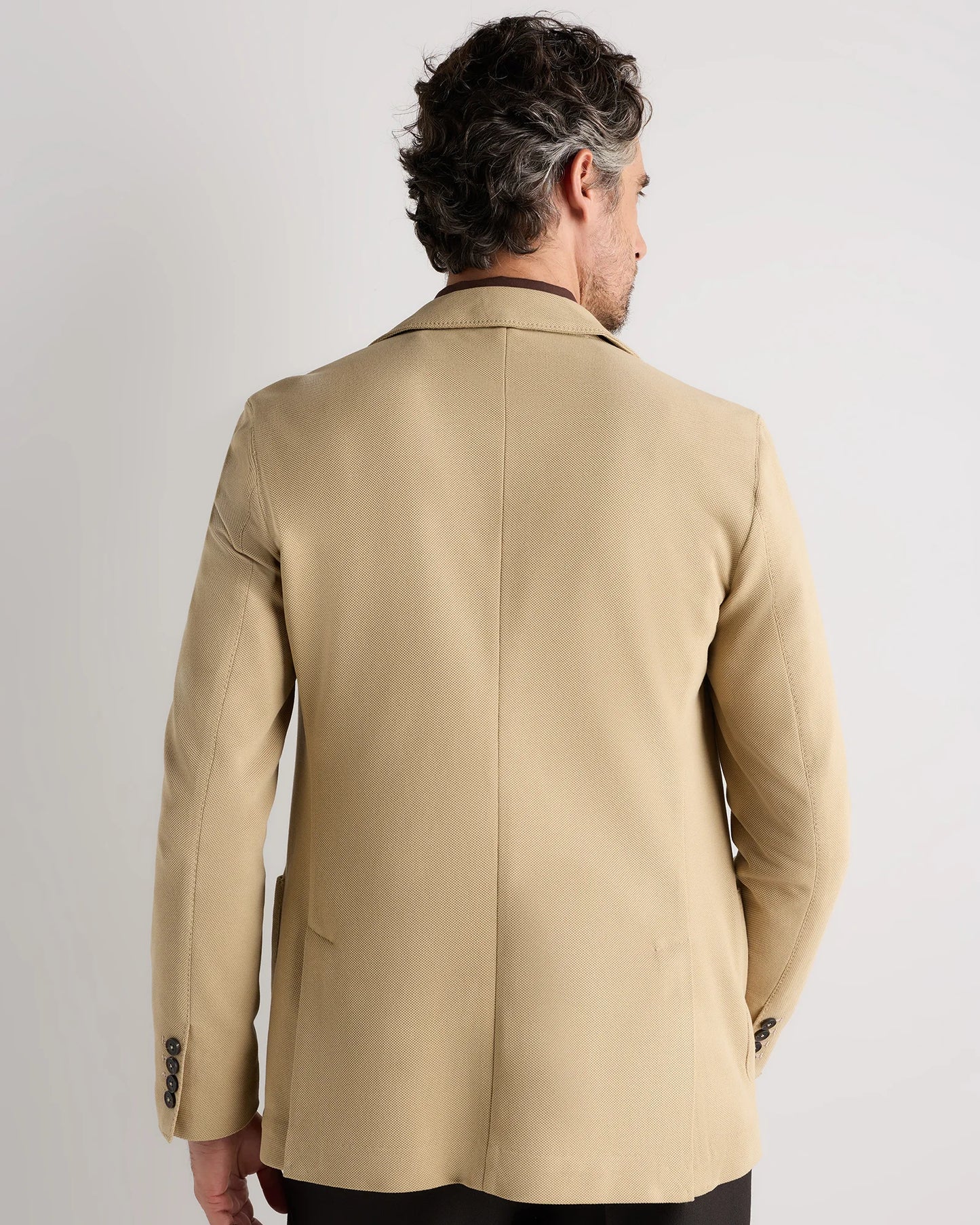 Cotton Pique Knit Blazer - XS / Heather Charcoal