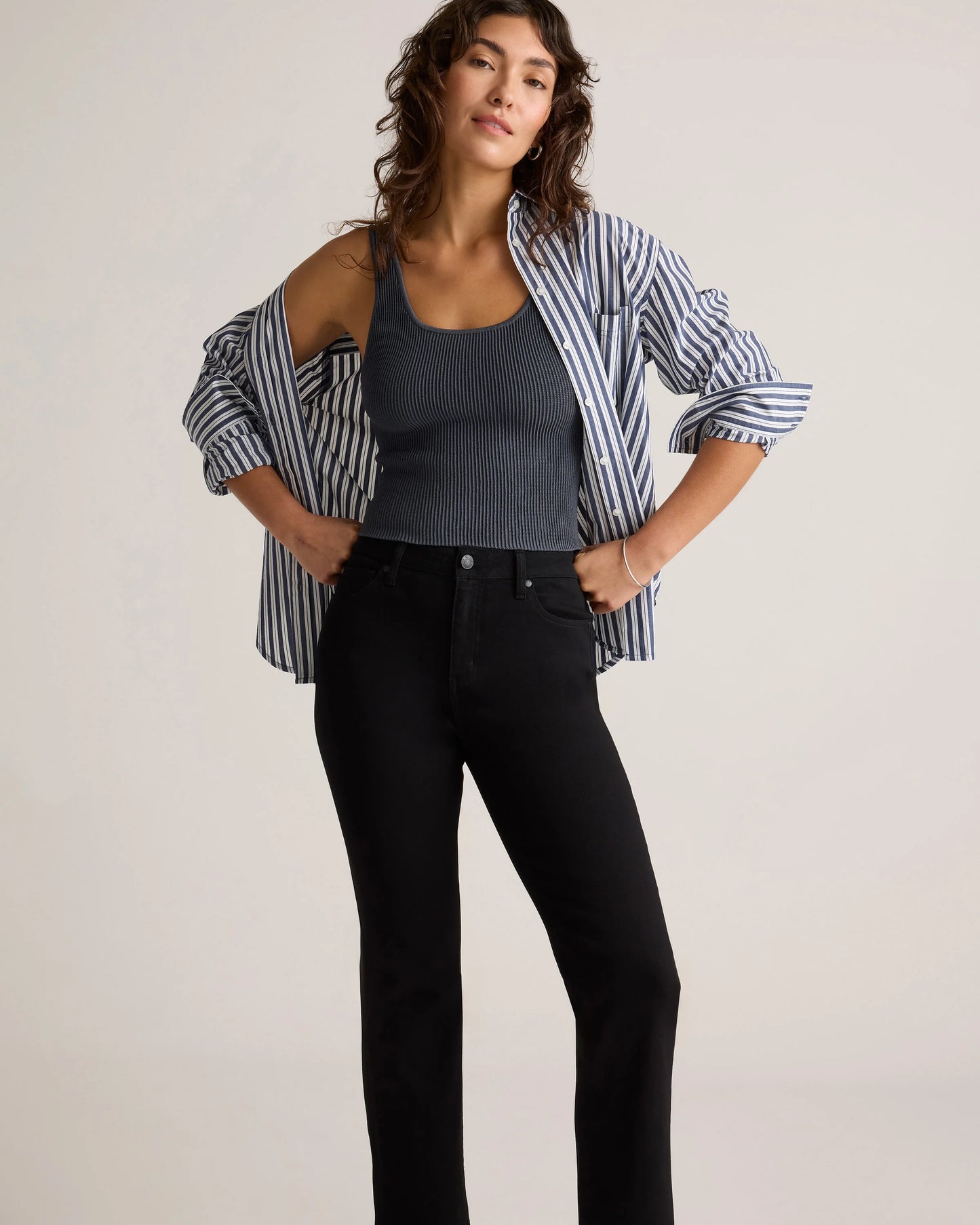 Bella Stretch Kick Flare Jeans - 24 / Deep Rinse