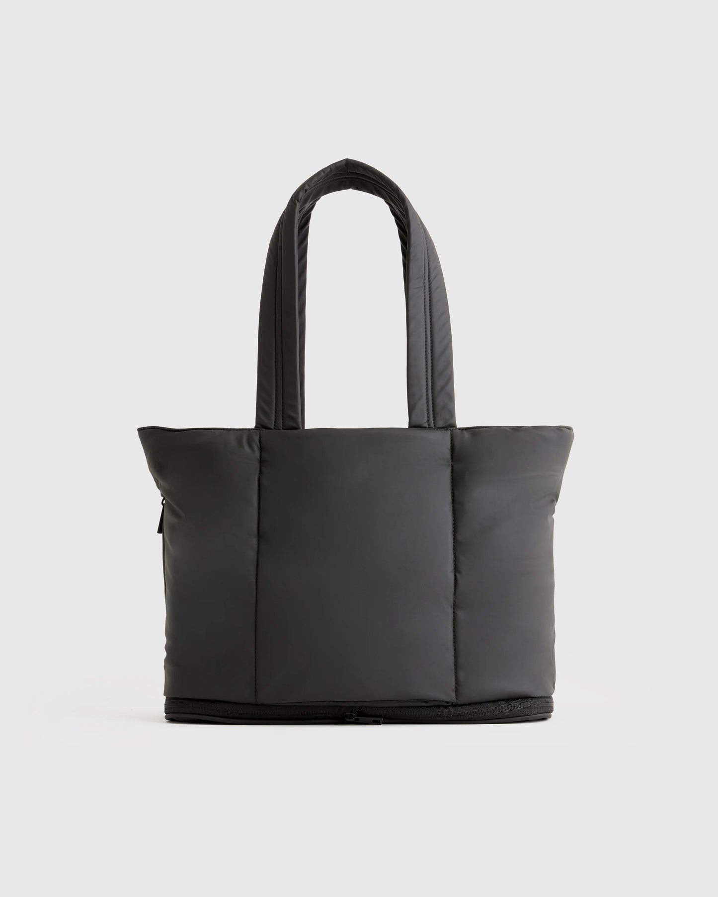 Water Repellent Puff Expandable Tote - One Size / Black