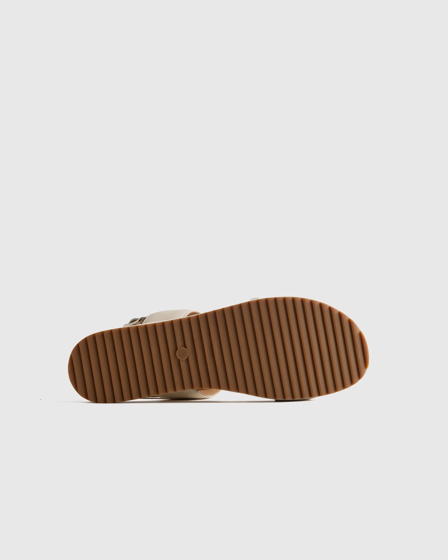 Italian Leather Platform Sandal - 5 / Bone