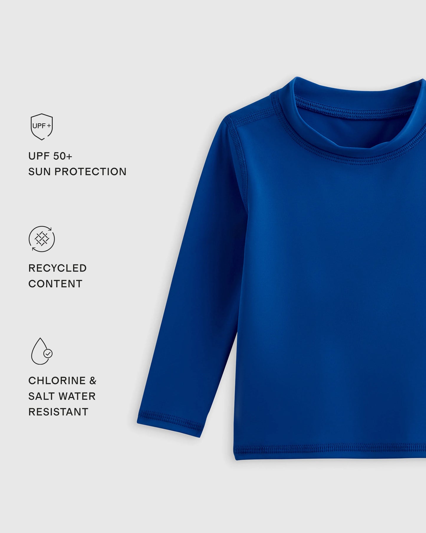 Long Sleeve Rash Guard - 6-9M / Deep Blue