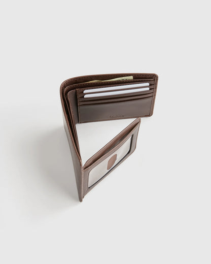 Italian Leather Bifold Wallet - One Size / Black