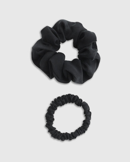 100% Washable Silk Beauty Sleep Set - One Size / Black