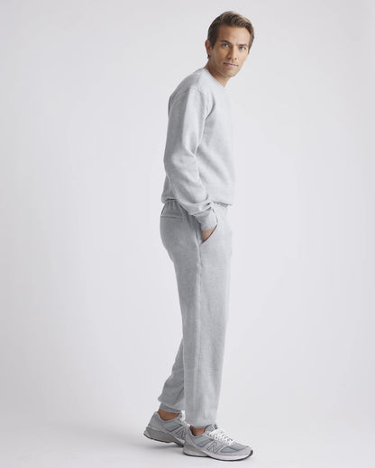 Organic Heavyweight Fleece Crew - S / Heather Grey