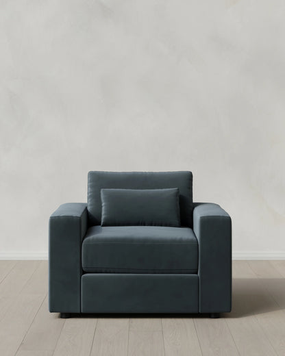 Ashford Deep Seat Chair and a Half in Performance Velvet - 46" / Caramel