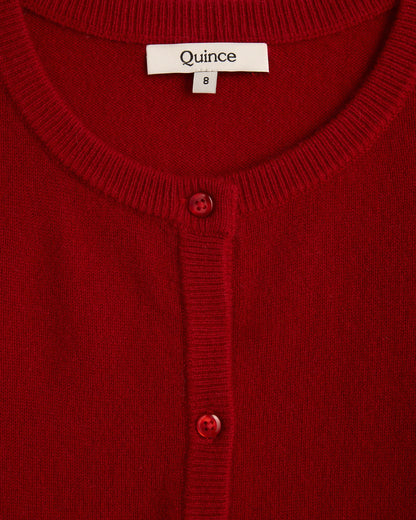 Washable Cashmere Cardigan - 6 / Heather Grey