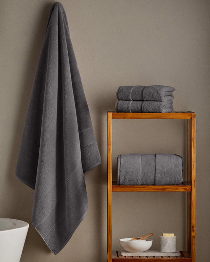 Classic Organic Turkish Cotton Bath Sheet Bundle (4 pieces) - One Size / White