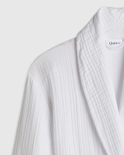 Soft Layered Turkish Cotton Robe - XS / White