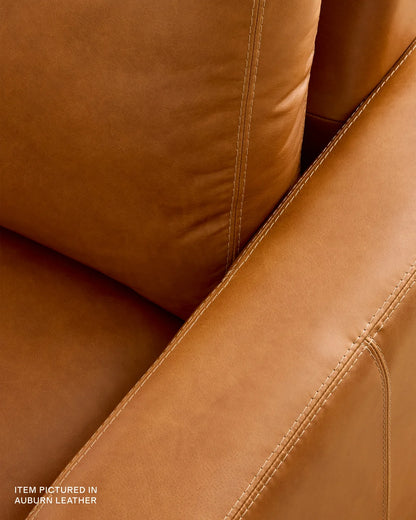 Stillman L Sectional in Leather - 116x116 / Auburn