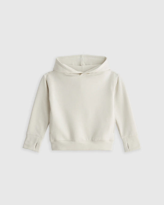 Girls SuperSoft Fleece Crop Pullover Hoodie - 2T / Off-White