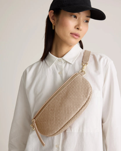 Sloane Handwoven Sling Bag - One Size / Taupe