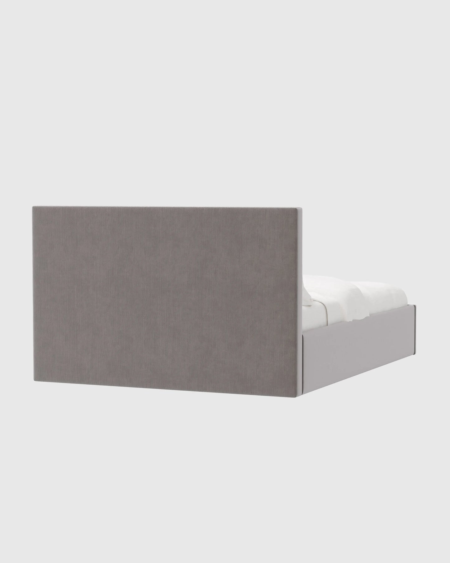Square Bed in Performance Velvet - Full / Chocolate