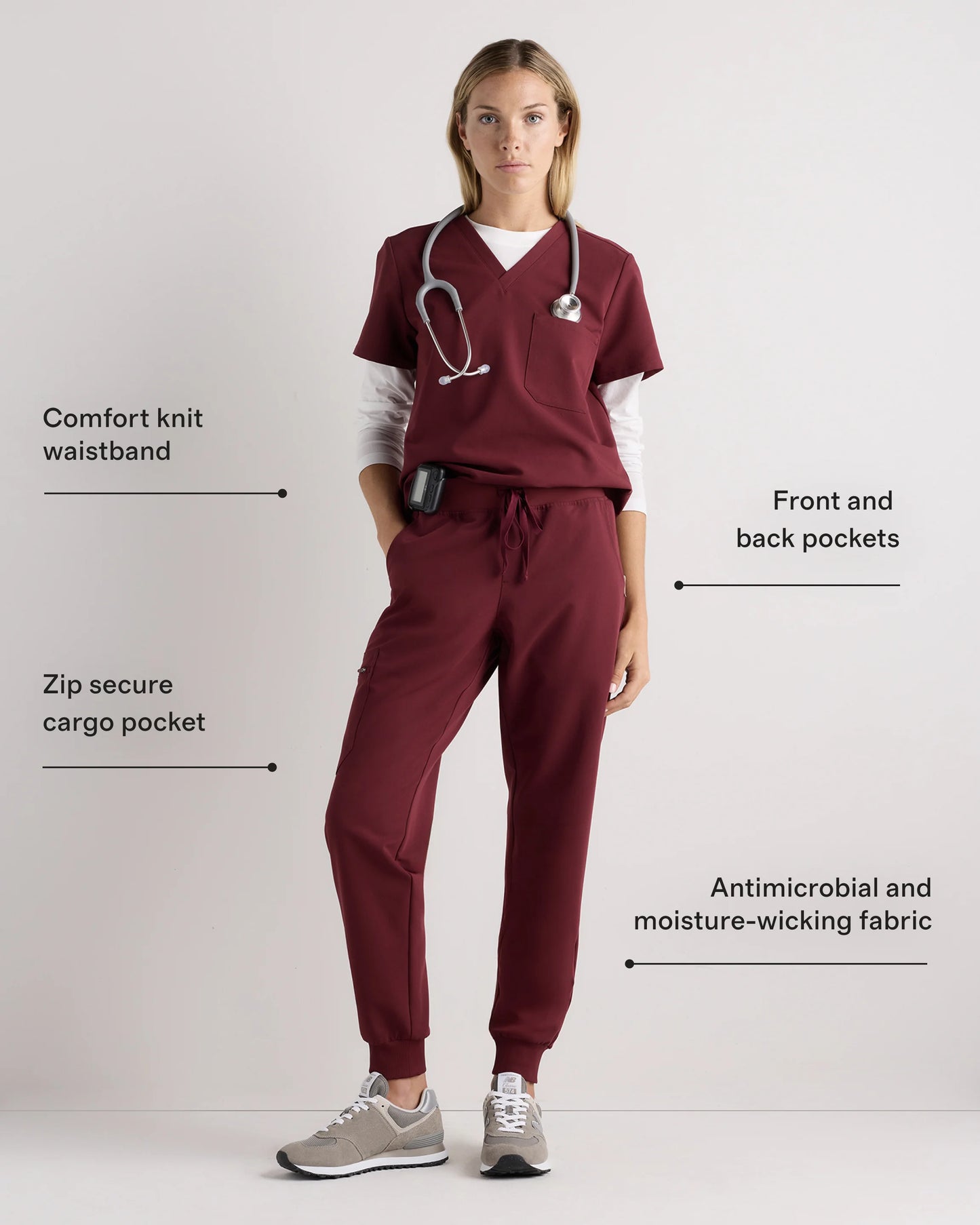 AeraFlex Scrub Joggers - XS / Bold Black