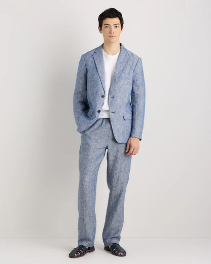 100% European Linen Blazer - XS / French Blue