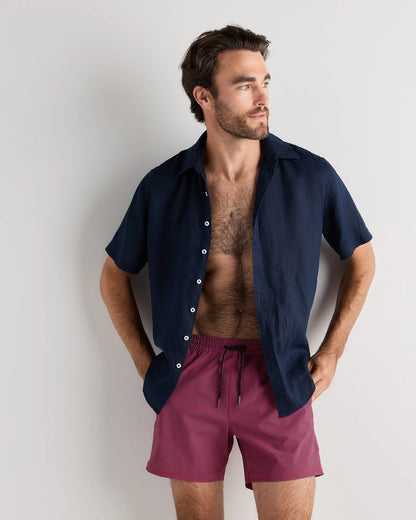 Italian Swim Trunks - 5.5" - XS / Navy Diamond Geo