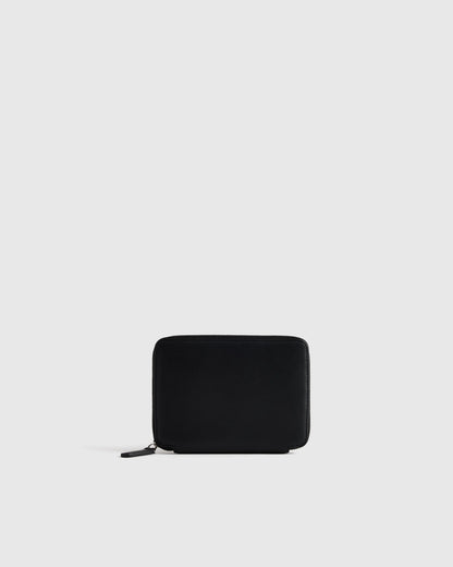 Nappa Leather RFID Zip Travel Wallet - One Size / Black