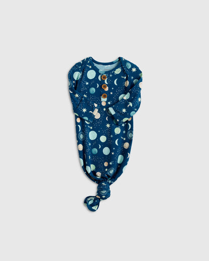 Bamboo Gown, Hat & Swaddle Layette Set - One Size / Celestial Dreams
