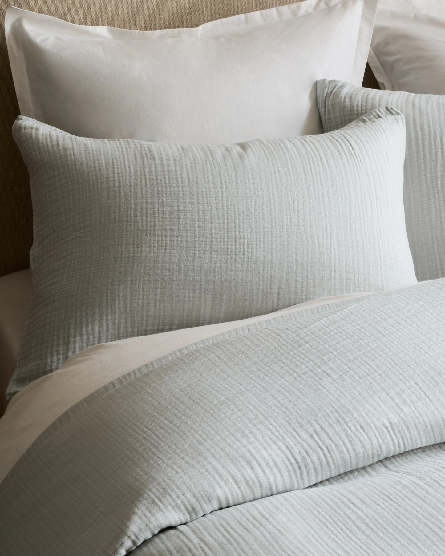 Organic Cotton Gauze Duvet Cover Set - Twin / Dried Sage