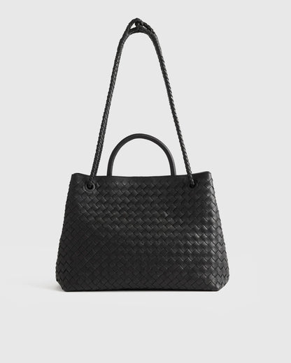 Romy Handwoven Satchel - One Size / Cognac