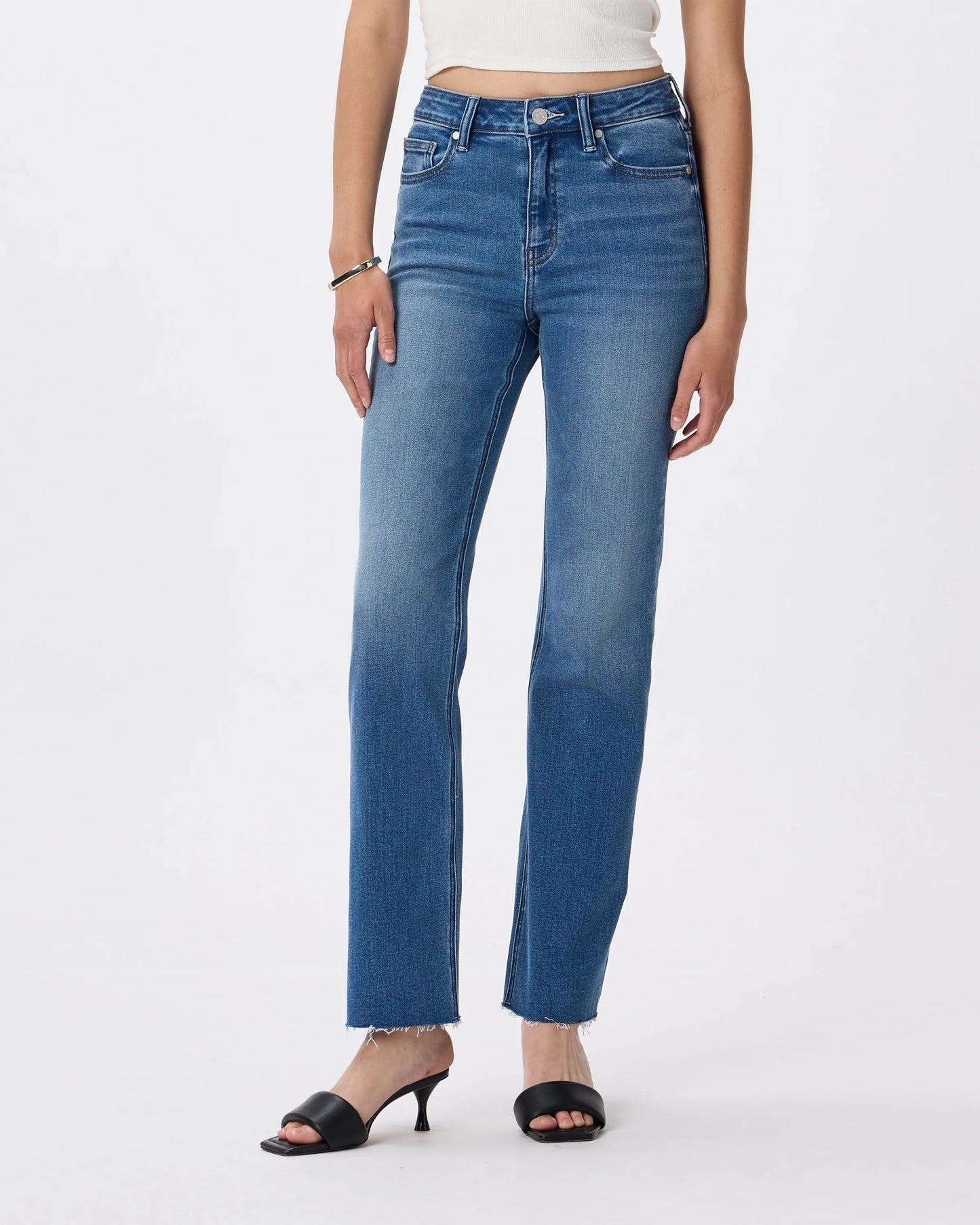 Bella Stretch Straight Jeans - 24 / Twilight Blue Fray