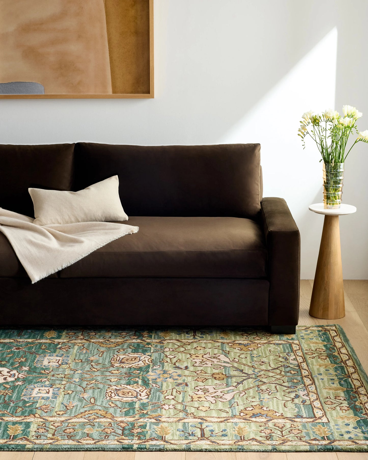 Aden Wool Rug - 5' x 8' / Green